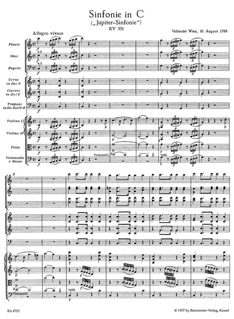 Mozart: Symphony No. 41 in C Major, K. 551 ("Jupiter Symphony")