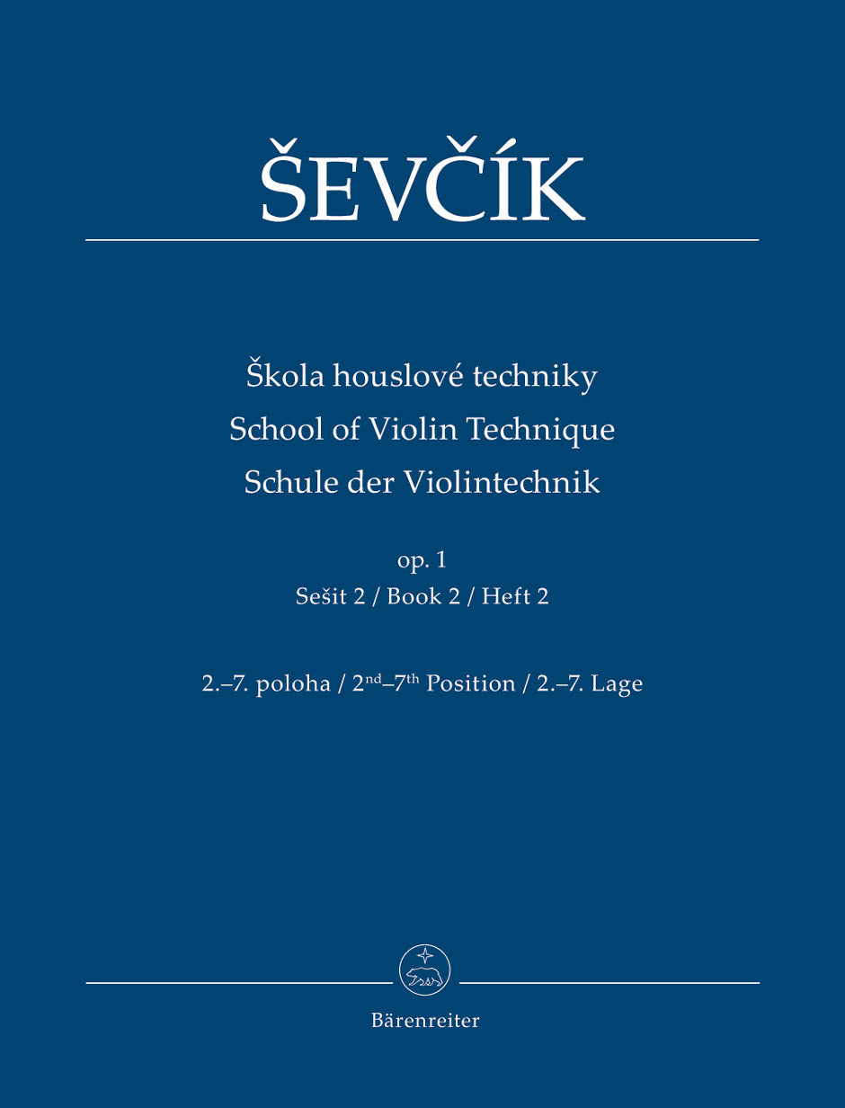 Ševčík: School of Violin Technique, Op. 1 - Book 2 (2nd-7th Positions)