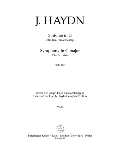 Haydn: Symphony No. 94 in G Major, Hob. I:94