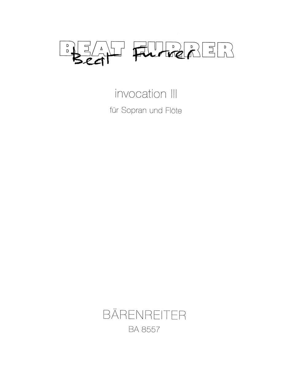 Furrer: Invocation III