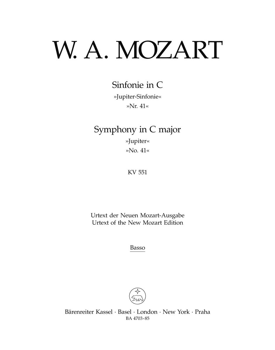 Mozart: Symphony No. 41 in C Major, K. 551 ("Jupiter Symphony")