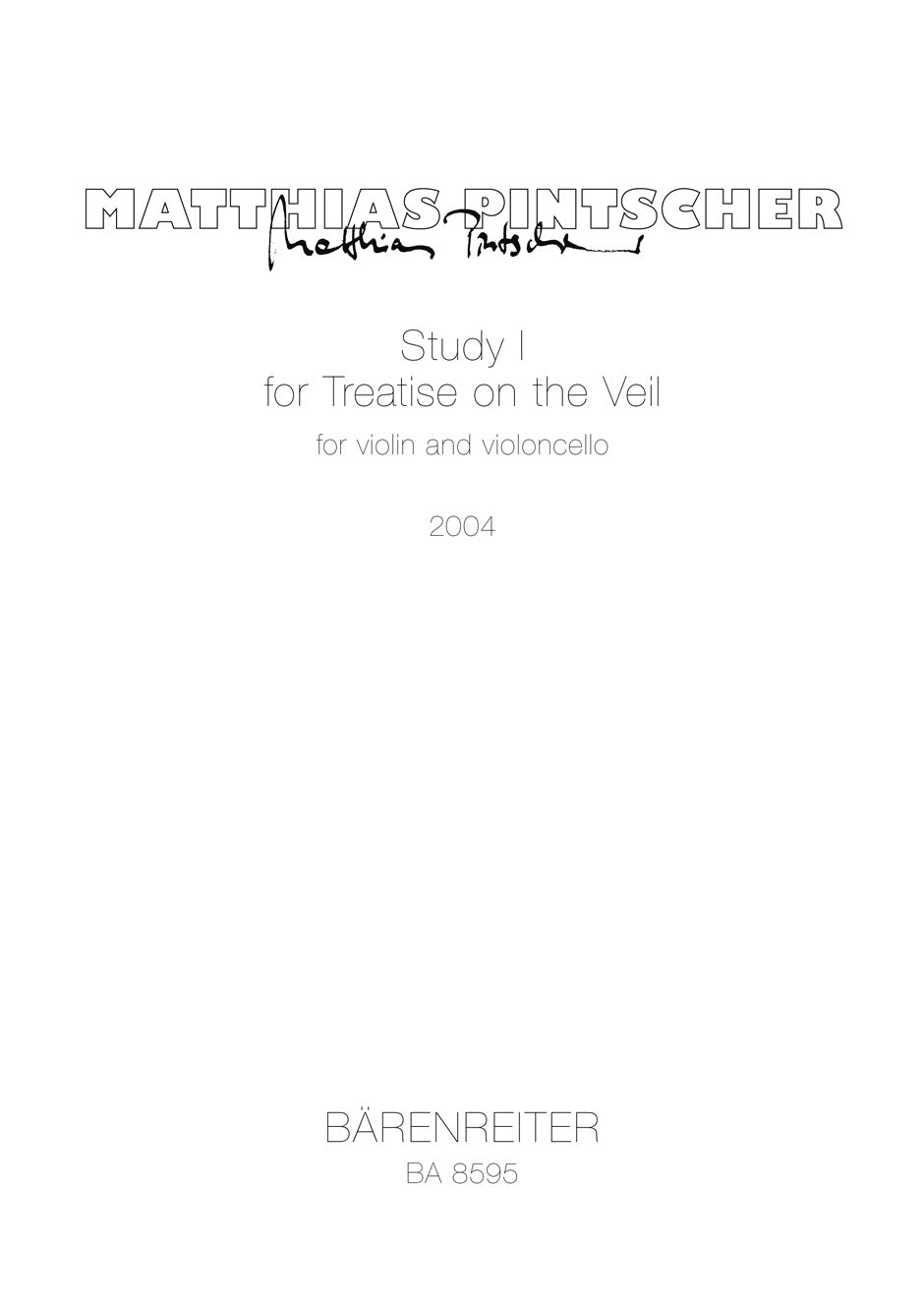 Pintscher: Study I for Treatise on the Veil