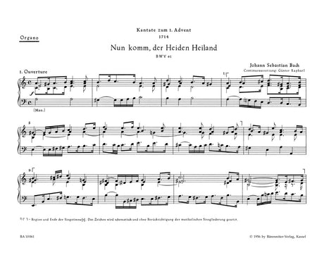 Bach: Nun komm, der Heiden Heiland, BWV 61