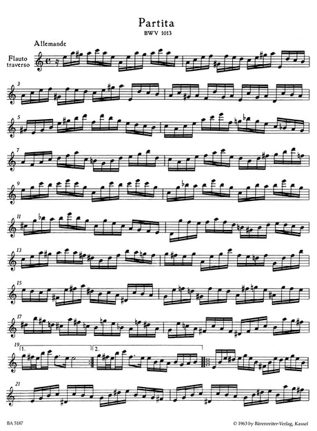 Bach: Partita in A Minor for Solo Flute, BWV 1013