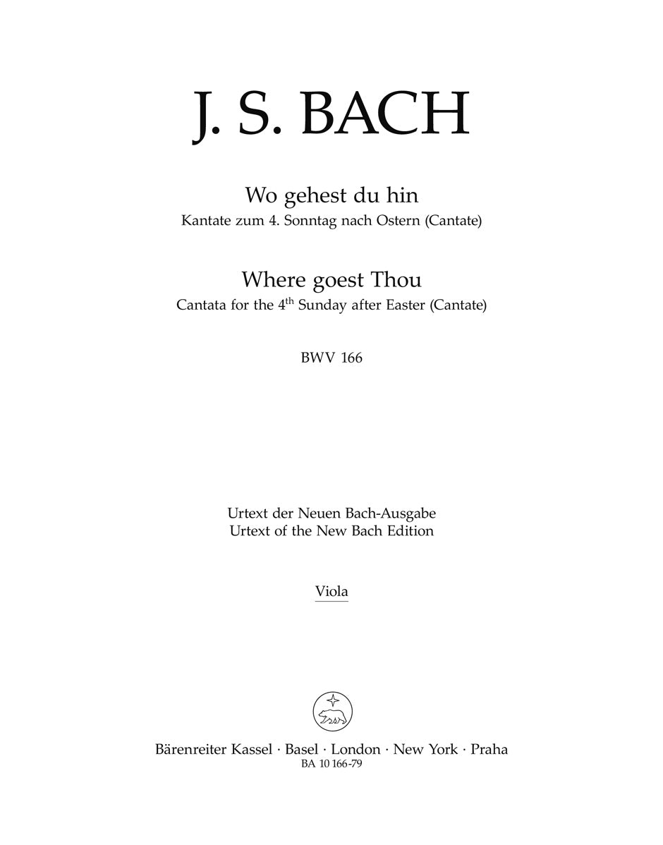 Bach: Wo gehest du hin?, BWV 166