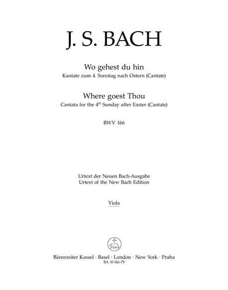 Bach: Wo gehest du hin?, BWV 166