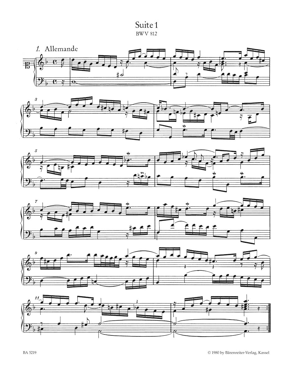 Bach: French Suites, BWV 812-817 / Two Suites, BWV 818-819