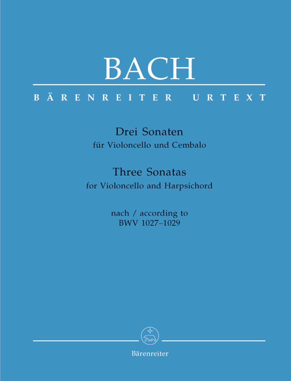 Bach: 3 Sonatas, BWV 1027-1029 (arr. for cello)