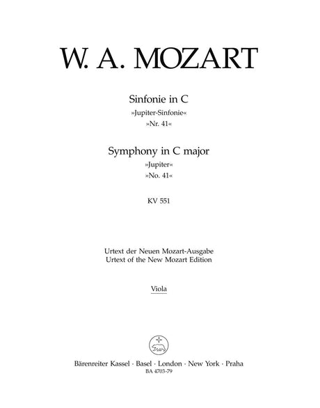 Mozart: Symphony No. 41 in C Major, K. 551 ("Jupiter Symphony")