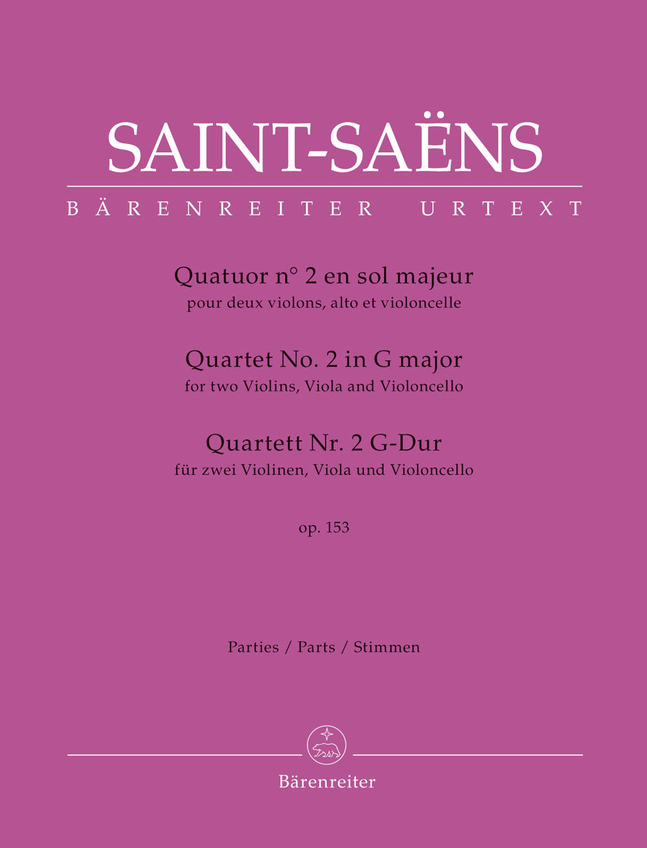 Saint-Saëns: String Quartet No. 2 in G Major, Op. 153