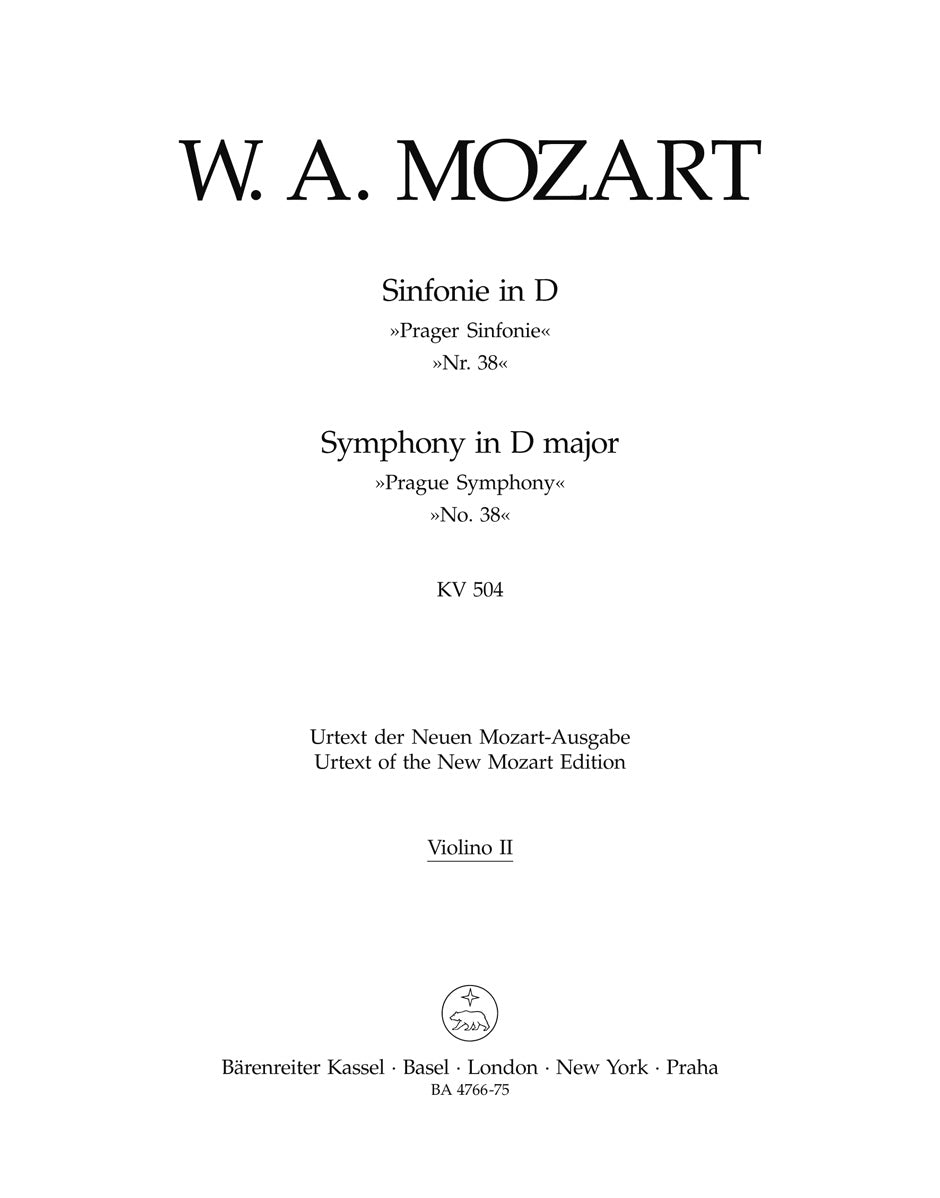 Mozart: Symphony No. 38 in D Major, K. 504 ("Prague")