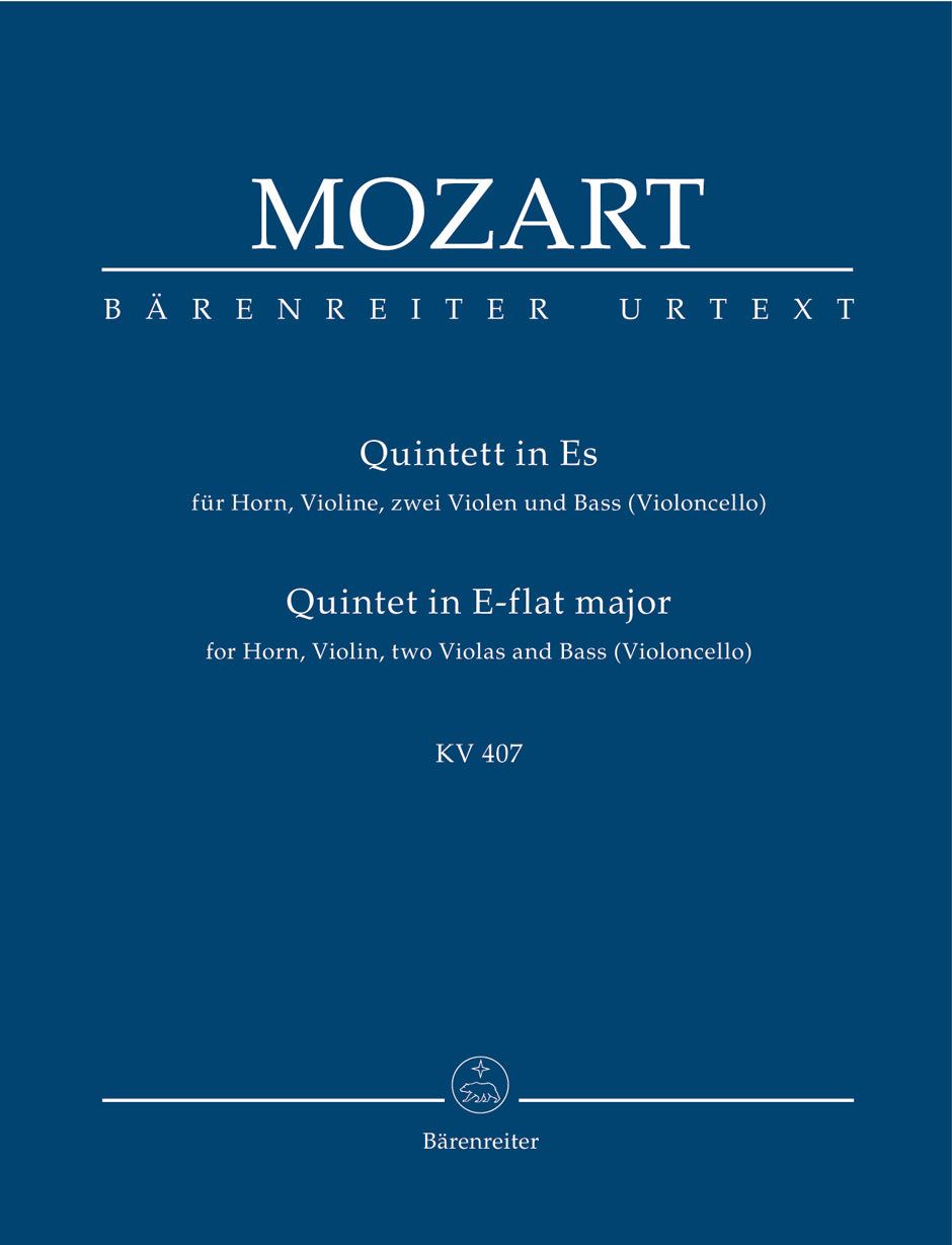 Mozart: Horn Quintet in E-flat Major, K. 407 (386c)