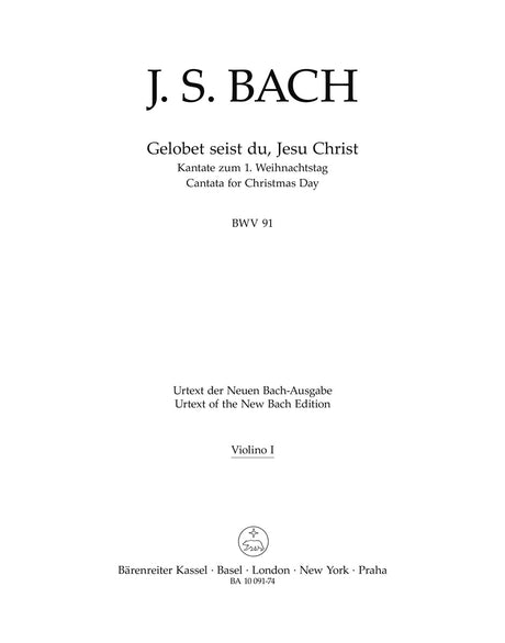 Bach: Gelobet seist du, Jesu Christ, BWV 91