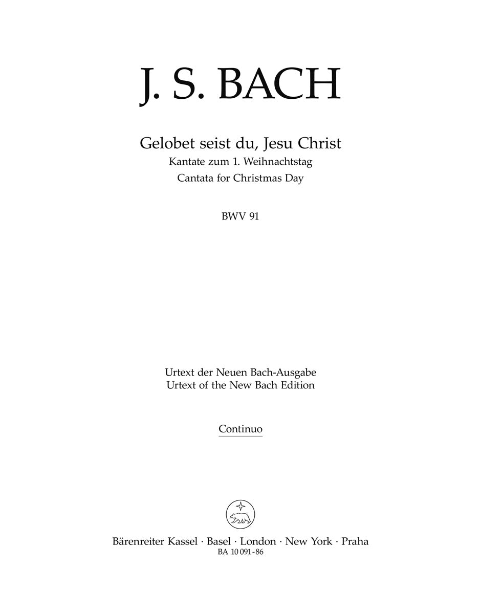 Bach: Gelobet seist du, Jesu Christ, BWV 91