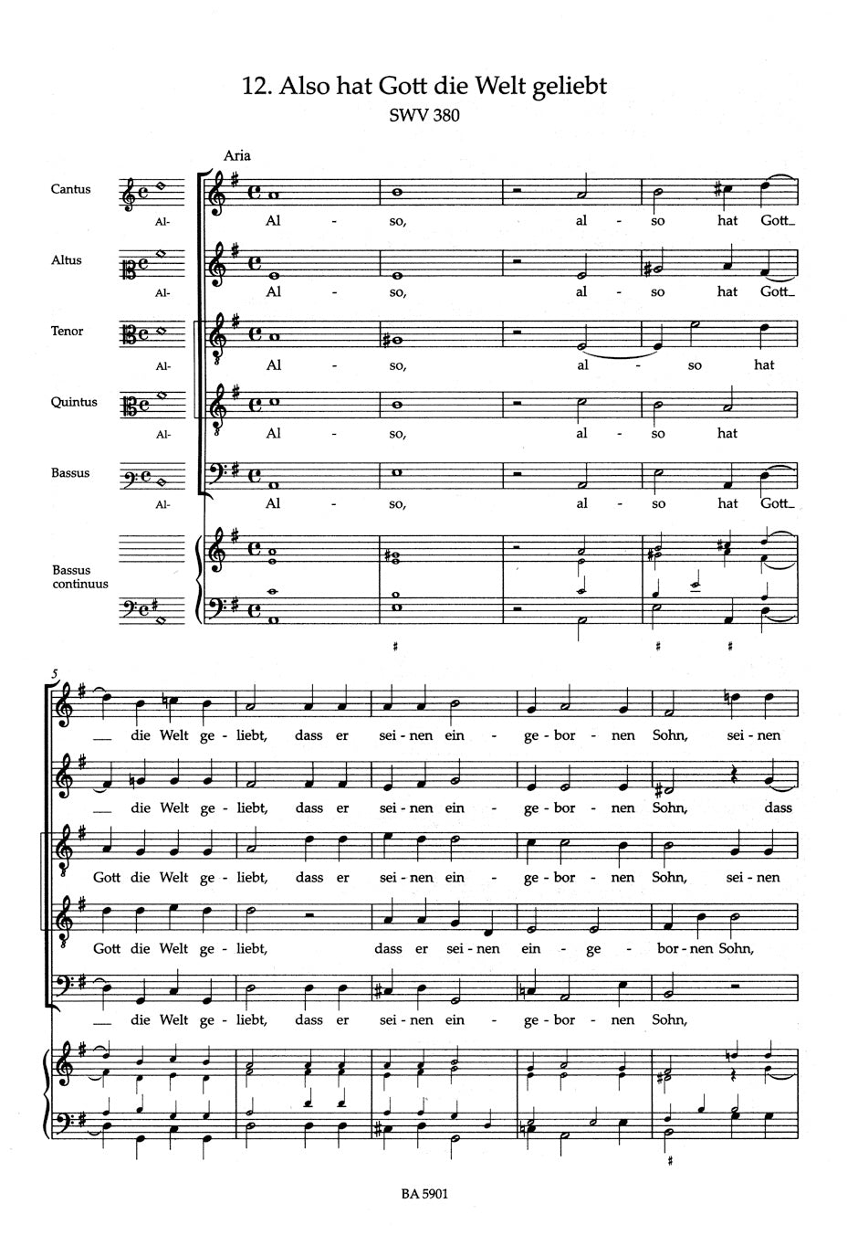 Schütz: The 5-Part Motets, Nos. 1-12, SWV 369-380