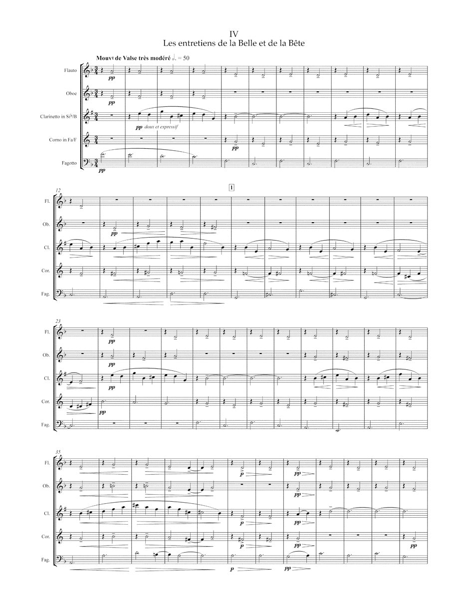 Ravel: Ma mère l'Oye (arr. for wind quintet)