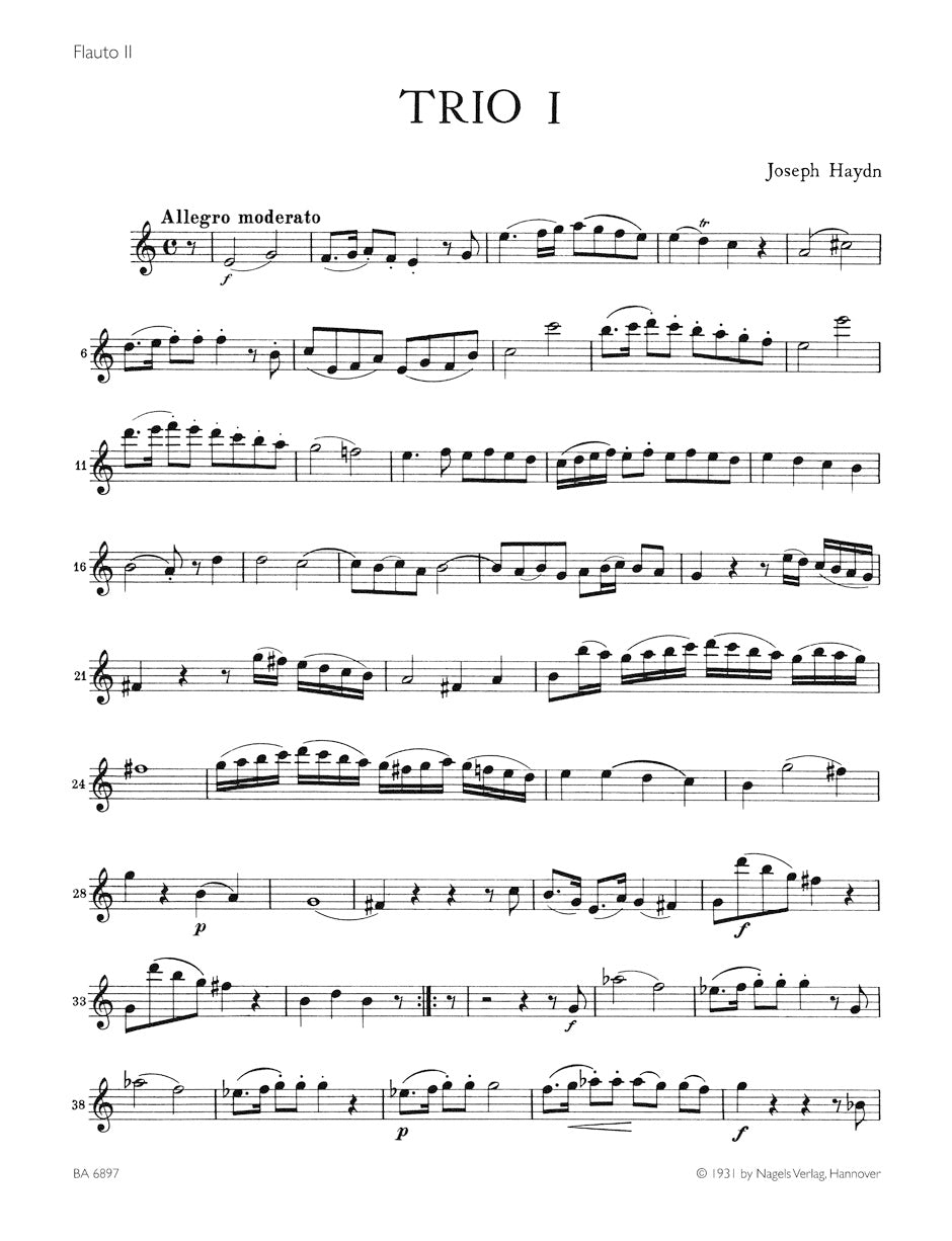 Haydn: London Trios, Hob. IV:1-4 – Barenreiter US