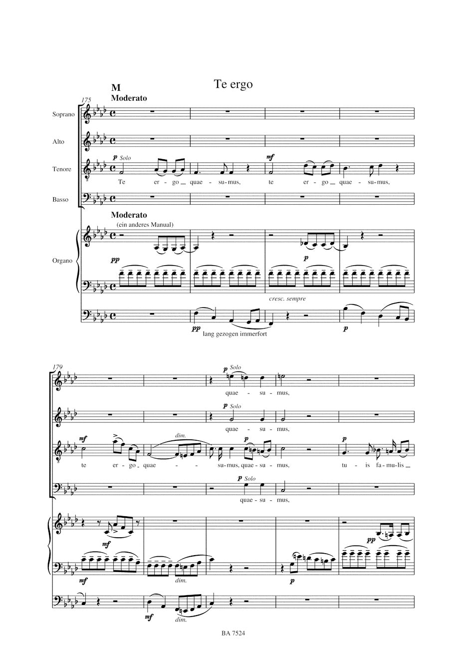 Bruckner: Te Deum, WAB 45 (arr. for choir and organ)