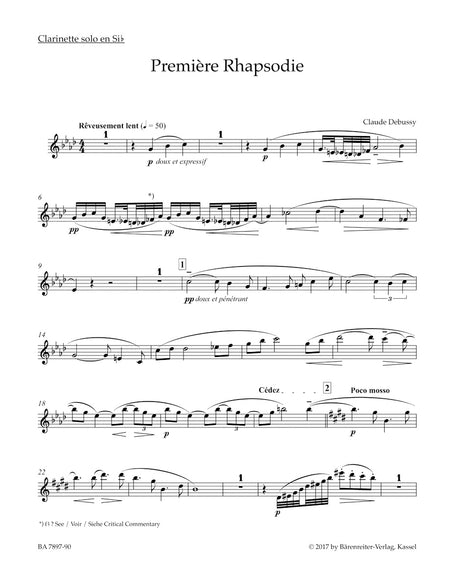 Debussy: Première Rhapsodie